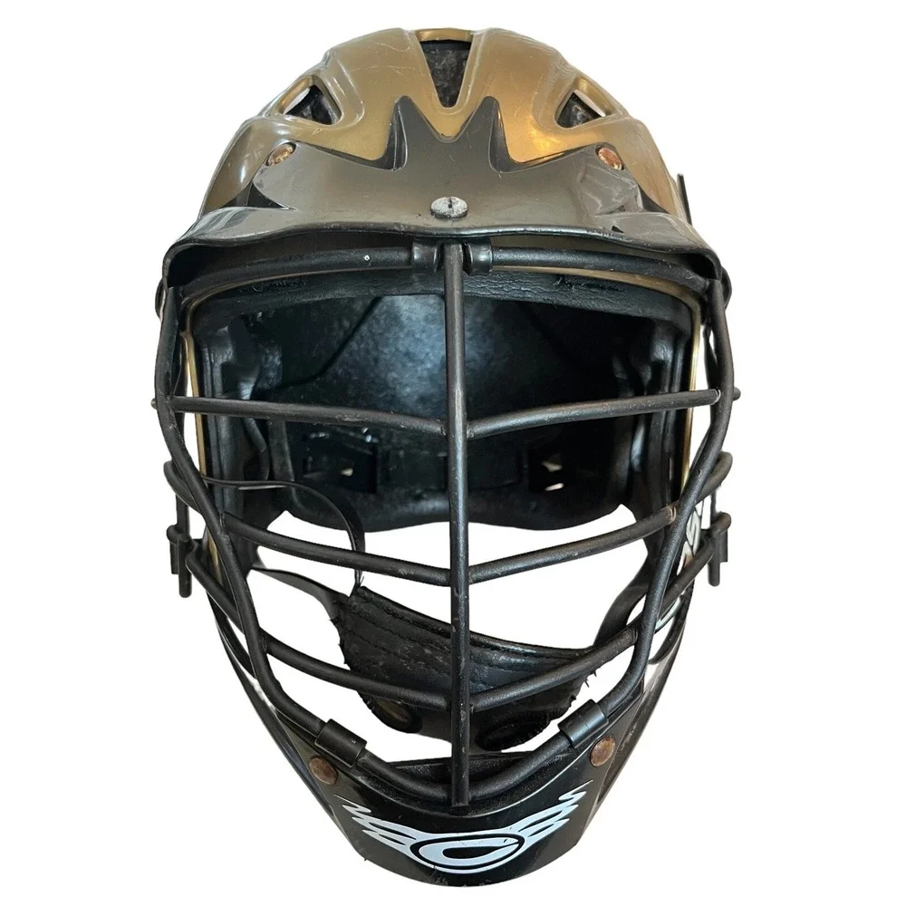 Cascade CPV Lacrosse Helmet Medium/Large Vegas Gold Metal Facemask NOCSAE Safety